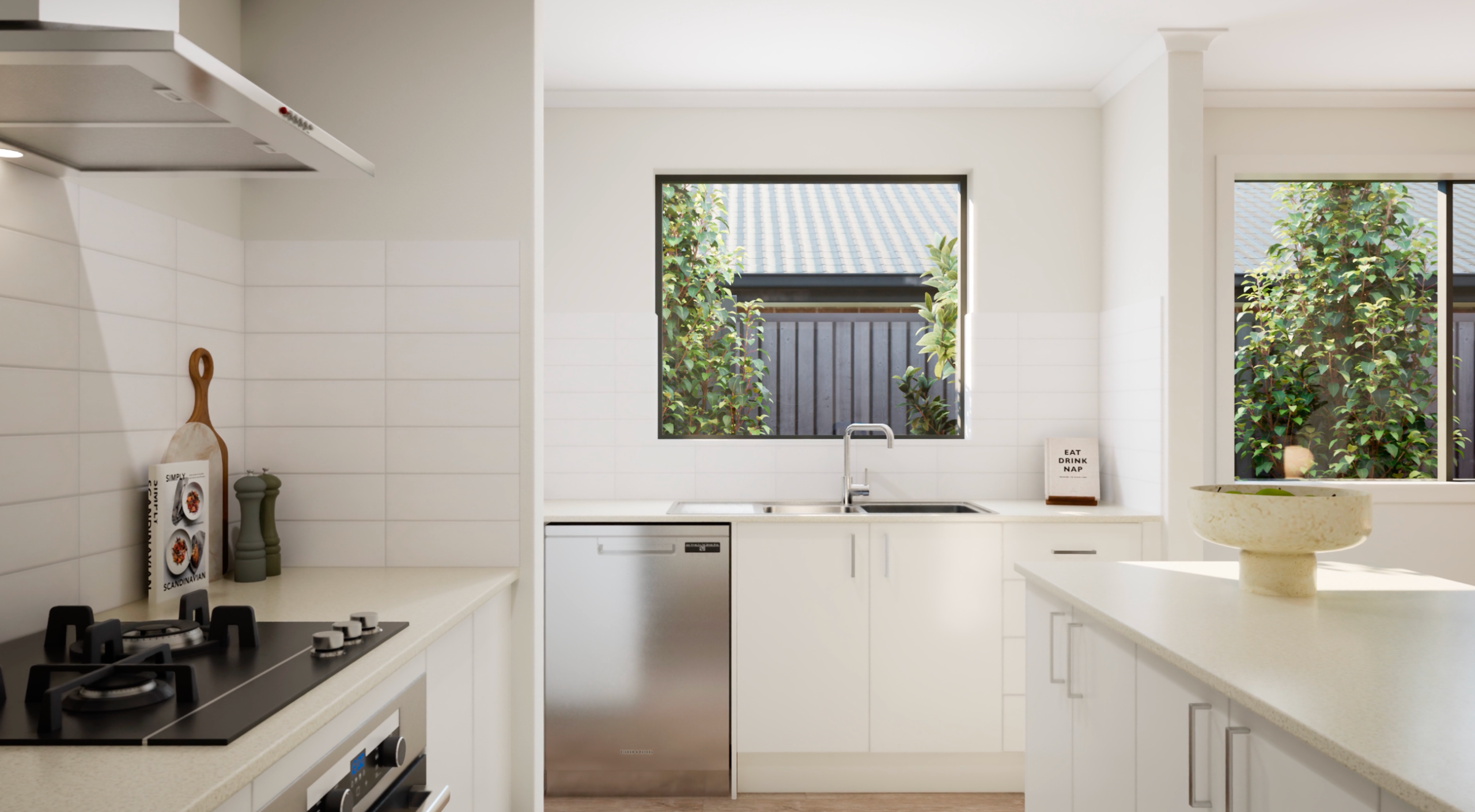 Bright modern kitchen representing data-driven homebuilding decisions